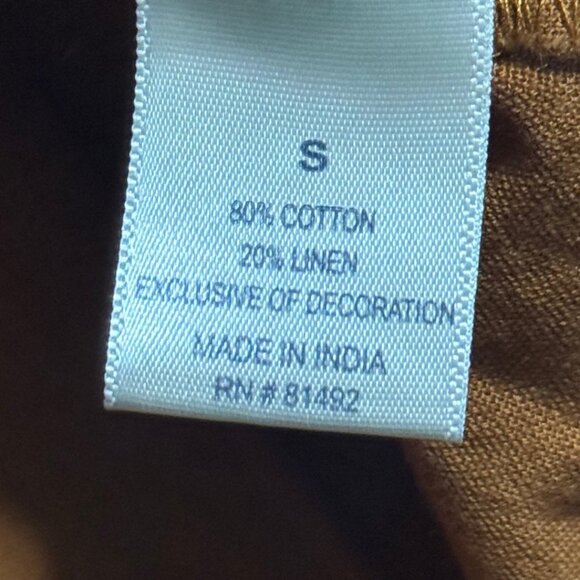 Tantrums Burnt Orange Embroidered Peasant Tunic Top – Babydoll, Size S, Like New - Picture 11 of 12